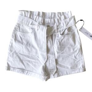 Joe’s Jeans Brinkley White High Rise Paperbag Shorts